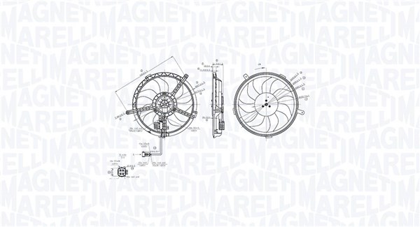 MAGNETI MARELLI Ventilátor, vízhűtő MTC850AX_MM