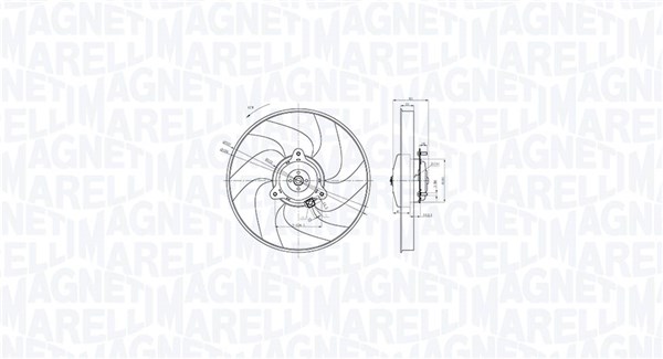 MAGNETI MARELLI Ventilátor, vízhűtő MTC866AX_MM