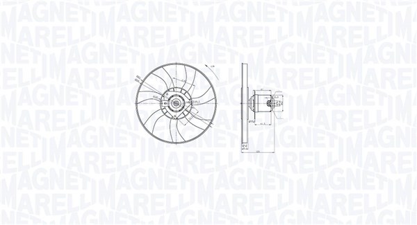 MAGNETI MARELLI Ventilátor, vízhűtő MTC872AX_MM