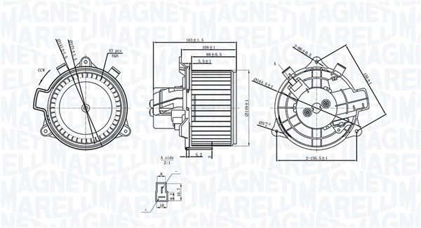 MAGNETI MARELLI Ventilátor, utastér MTE375AX_MM