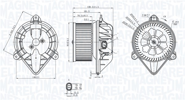 MAGNETI MARELLI Ventilátor, utastér MTE399AX_MM