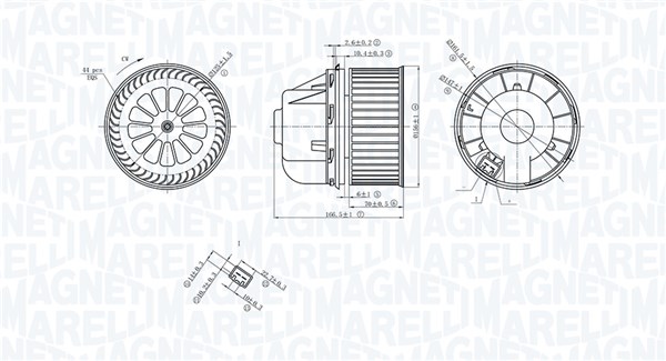 MAGNETI MARELLI Ventilátor, utastér MTE729AX_MM