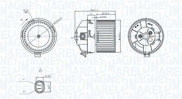 MAGNETI MARELLI Ventilátor, utastér MTE751AX_MM