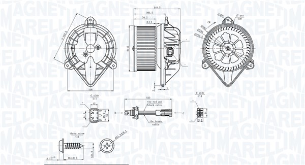 MAGNETI MARELLI Ventilátor, utastér MTE753AX_MM