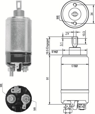 MAGNETI MARELLI Önindító bendix AME0087_MM