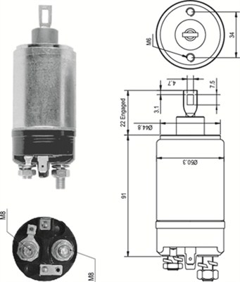 MAGNETI MARELLI Önindító bendix AME0090_MM