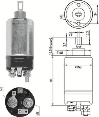 MAGNETI MARELLI Önindító bendix AME0246_MM