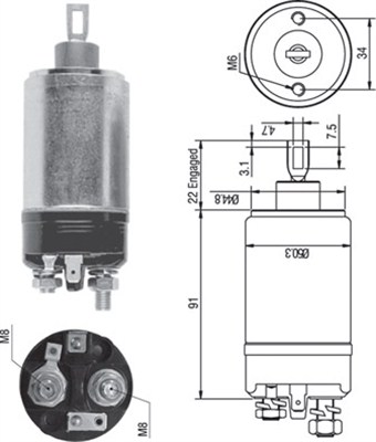 MAGNETI MARELLI Önindító bendix AME0247_MM