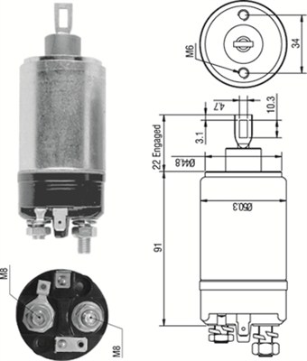 MAGNETI MARELLI Önindító bendix AME0248_MM