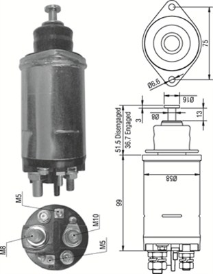 MAGNETI MARELLI Önindító bendix AME0298_MM