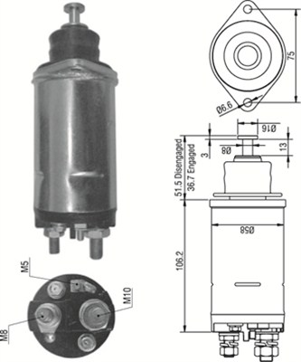 MAGNETI MARELLI Önindító bendix AME0301_MM