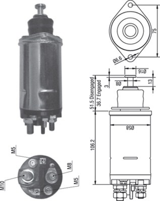 MAGNETI MARELLI Önindító bendix AME0302_MM