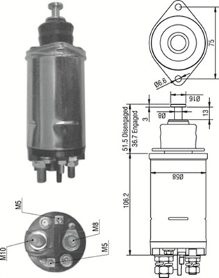 MAGNETI MARELLI Önindító bendix AME0303_MM