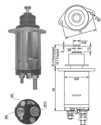 MAGNETI MARELLI Önindító bendix AME0307_MM