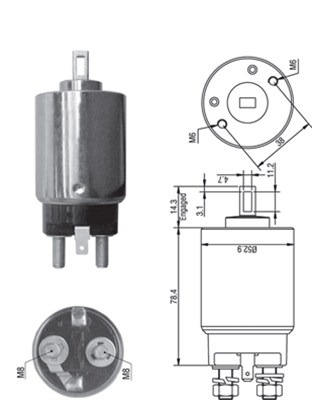 MAGNETI MARELLI Önindító bendix AME0350_MM