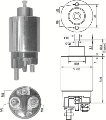 MAGNETI MARELLI Önindító bendix AME0354_MM