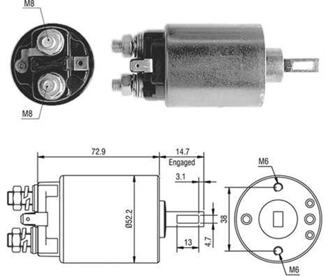 MAGNETI MARELLI Önindító bendix AME0408_MM