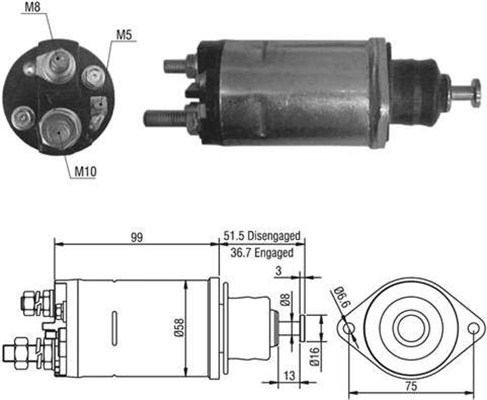 MAGNETI MARELLI Önindító bendix AME0467_MM