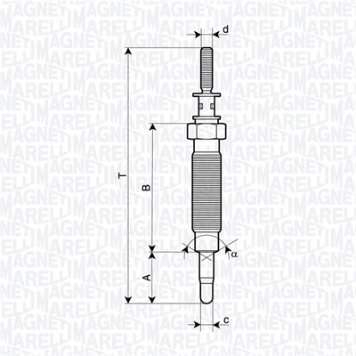 MAGNETI MARELLI Izzítógyertya UC74A_MM