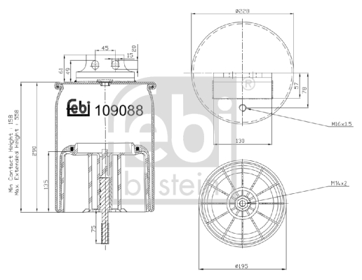 FEBI Légrugó 109088_FEBI