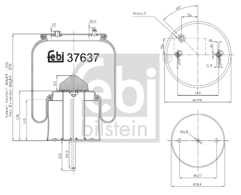 FEBI Légrugó, komplett 37637_FEBI