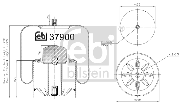 FEBI Légrugó, komplett 37900_FEBI