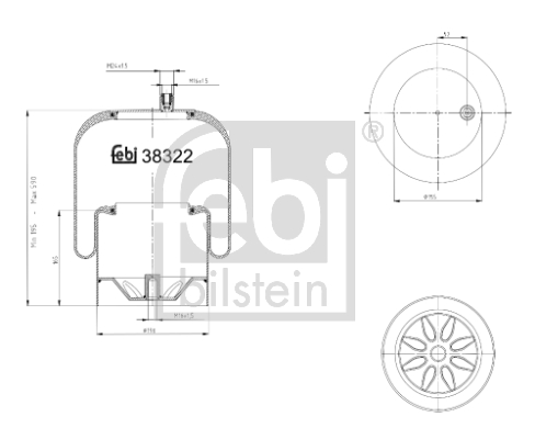 FEBI Légrugó, komplett 38322_FEBI