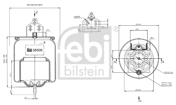 FEBI Légrugó, komplett 38509_FEBI