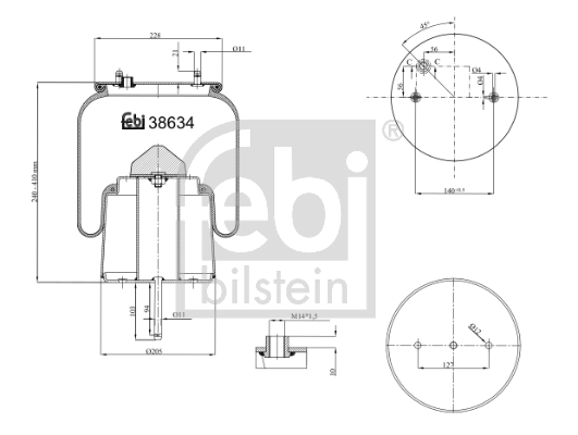 FEBI Légrugó, komplett 38634_FEBI