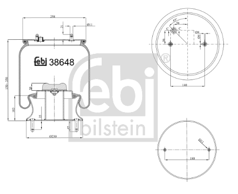 FEBI Légrugó, komplett 38648_FEBI