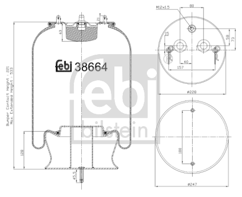 FEBI Légrugó, komplett 38664_FEBI