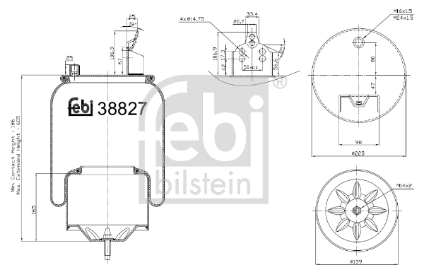 FEBI Légrugó, komplett 38827_FEBI