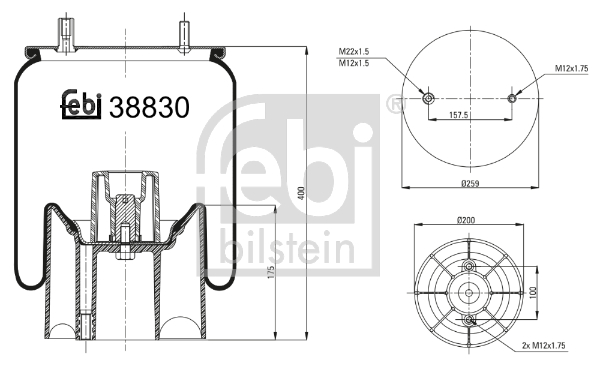 FEBI Légrugó, komplett 38830_FEBI