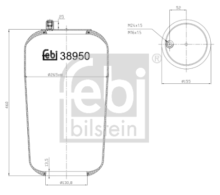 FEBI Légrugó, félkomplett 38950_FEBI