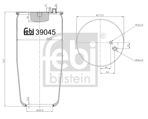 FEBI Légrugó, félkomplett 39045_FEBI