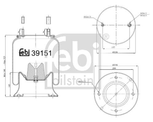 FEBI Légrugó, komplett 39151_FEBI