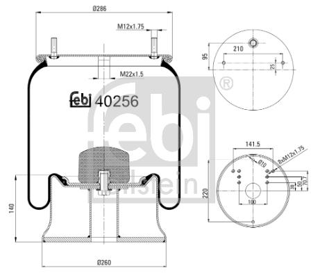 FEBI Légrugó, komplett 40256_FEBI