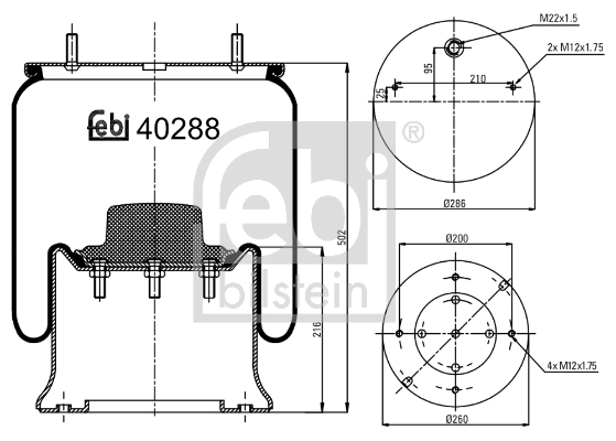 FEBI Légrugó, komplett 40288_FEBI