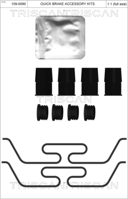 TRISCAN Tartozékkészlet, tárcsafékbetét 8105101678_TRIS