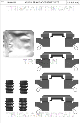 TRISCAN Tartozékkészlet, tárcsafékbetét 8105101679_TRIS