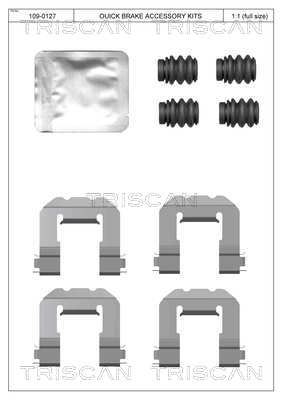 TRISCAN Tartozékkészlet, tárcsafékbetét 8105101680_TRIS