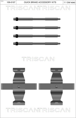 TRISCAN Tartozékkészlet, tárcsafékbetét 8105111638_TRIS