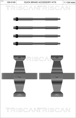 TRISCAN Tartozékkészlet, tárcsafékbetét 8105111639_TRIS