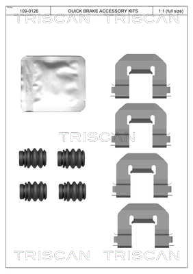 TRISCAN Tartozékkészlet, tárcsafékbetét 8105111640_TRIS