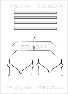 TRISCAN Tartozékkészlet, tárcsafékbetét 8105131640_TRIS