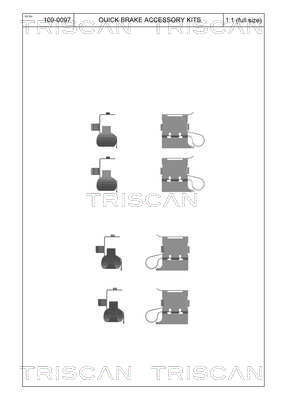 TRISCAN Tartozékkészlet, tárcsafékbetét 8105131654_TRIS