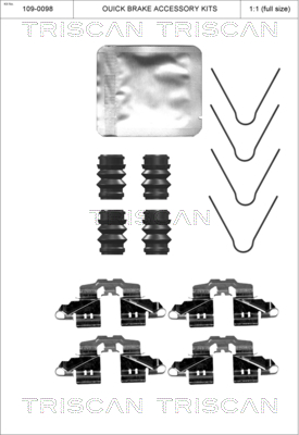 TRISCAN Tartozékkészlet, tárcsafékbetét 8105131655_TRIS