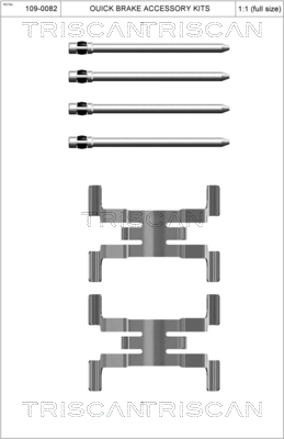 TRISCAN Tartozékkészlet, tárcsafékbetét 8105151354_TRIS