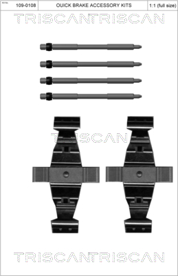 TRISCAN Tartozékkészlet, tárcsafékbetét 8105231625_TRIS