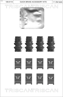 TRISCAN Tartozékkészlet, tárcsafékbetét 8105231626_TRIS